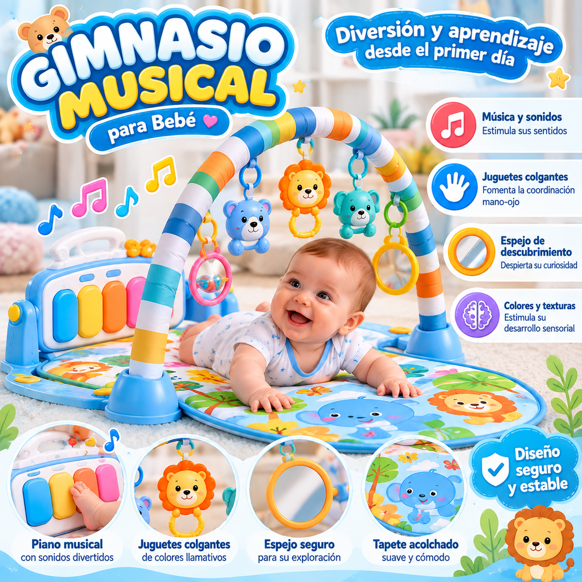 COMBO GIMNASIO + TAPETE DE AGUA