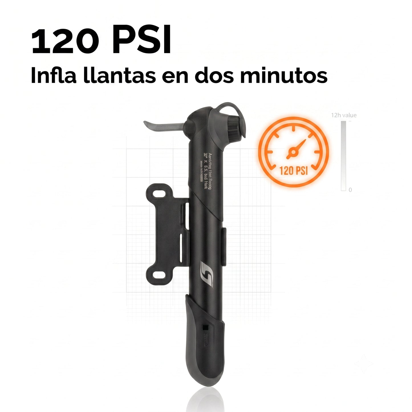 Kit Esencial 3 en 1 para Bicicletas · Bomba 120 PSI + Parches + Multiherramienta