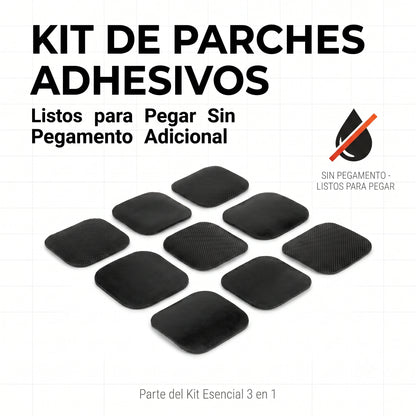 Kit Esencial 3 en 1 para Bicicletas · Bomba 120 PSI + Parches + Multiherramienta