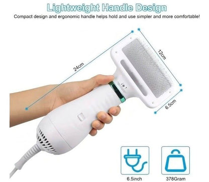 PetGroom Pro™ | Cepillo Secador 2 en 1 para Perros y Gatos